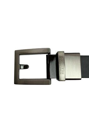 Kenneth Cole Reaction  Reversible Leather Belt Mens 38 Black Brown